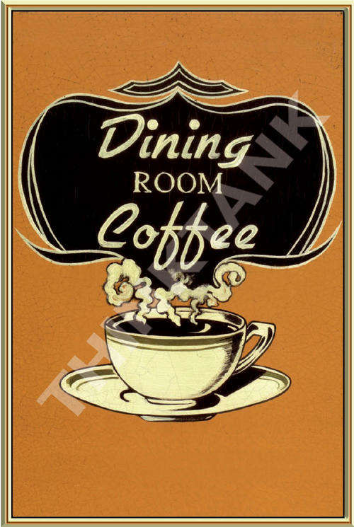 Vintage Coffee Metal Sign - Dining Room