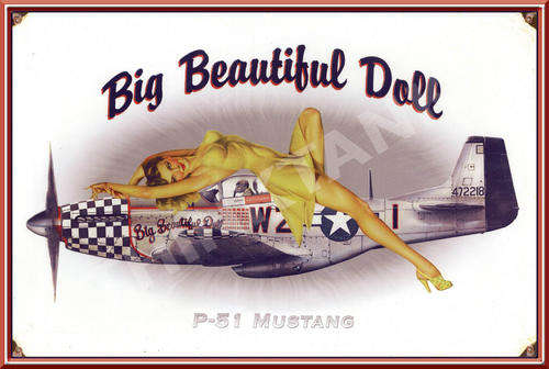 Mustang P51- Vintage Metal Sign
