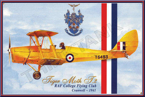 Tigermoth T2 - Vintage Metal Sign