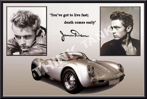 James Dean - Porsche 550 Spyder - Metal Sign