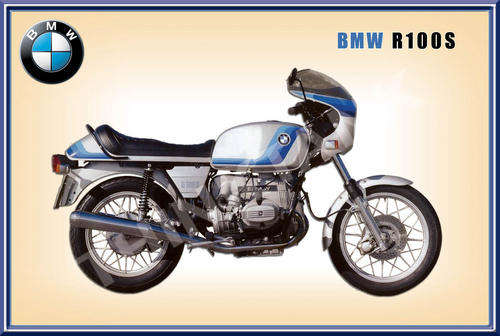BMW R100S (80s) - Metal Sign