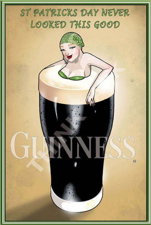 Guinness Girl Metal Sign