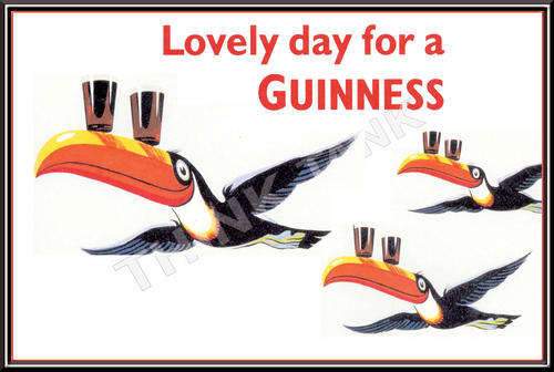 Guinness Metal Sign - Flying Toucans