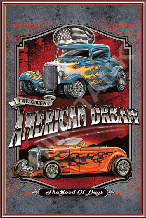 Hot Rod - American Dream Metal Sign