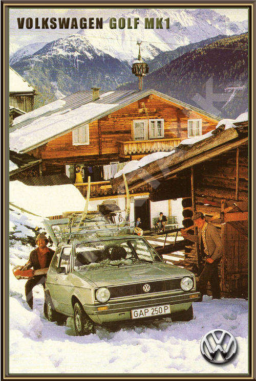 VW Golf MK1 Metal Sign