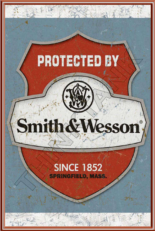 Classic Smith & Wesson Metal Sign
