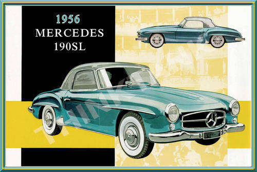 Mercedes 190SL (1956) Metal Sign