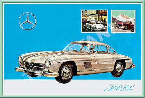Mercedes 300SL (1955) Metal Sign