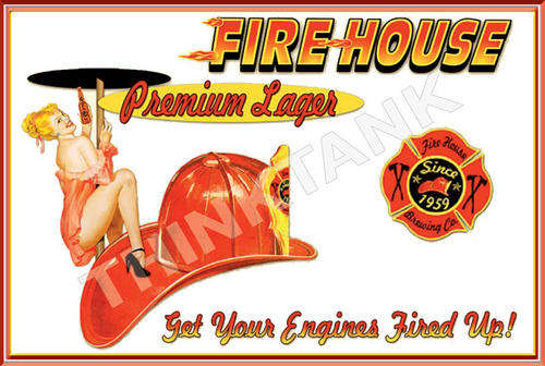 Firehouse Lager - Classic Metal Sign