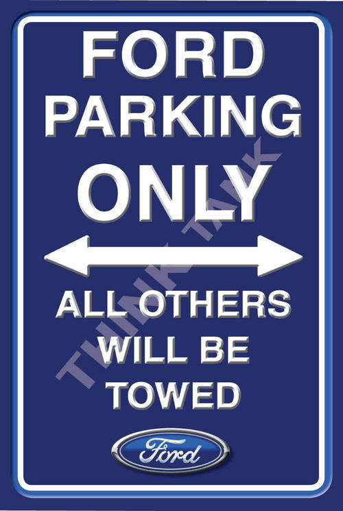 Ford Parking Only Metal Sign - Portrait