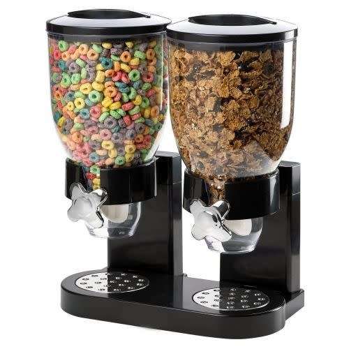 Double Cereal Dispenser black