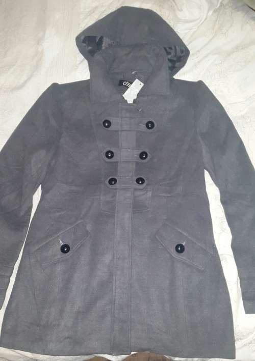 Bring on winter! Luxurious cotton/poly grey ladies coat * Brand new