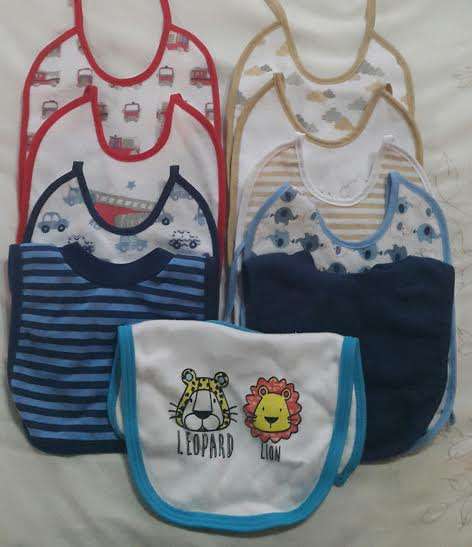 9 Baby Boys Bibs - Brand new, never used!
