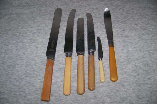 Bone handle (6) various knives