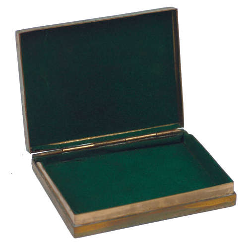 ENAMEL LIDDED COPPER STASH BOX - WEIRD AND WONDERFUL ARTWORK - POSSIBLY 1960's