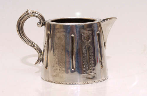 ENGRAVED SHEFFIELD SILVER PLATED TEA SET