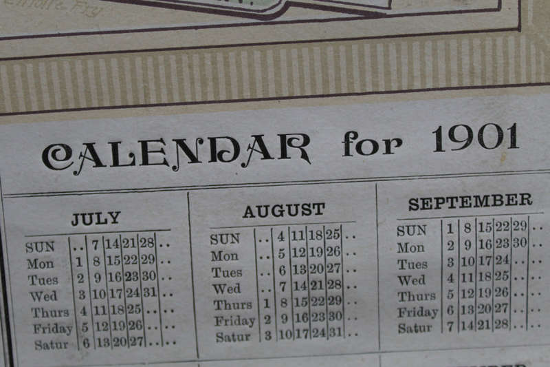 ONCE IN A LIFETIME FIND - ORIGINAL 1901 ANGLO-BOER WAR PROPAGANDA CALENDAR  - AMAZING CONDITION