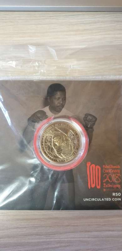 Nelson Mandela Centenary 2018. Uncirculated R50 sealed as issued by South Africa Mint