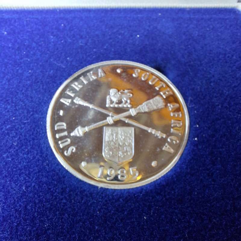 1985 Silver Proof 1 Rand - Parliament