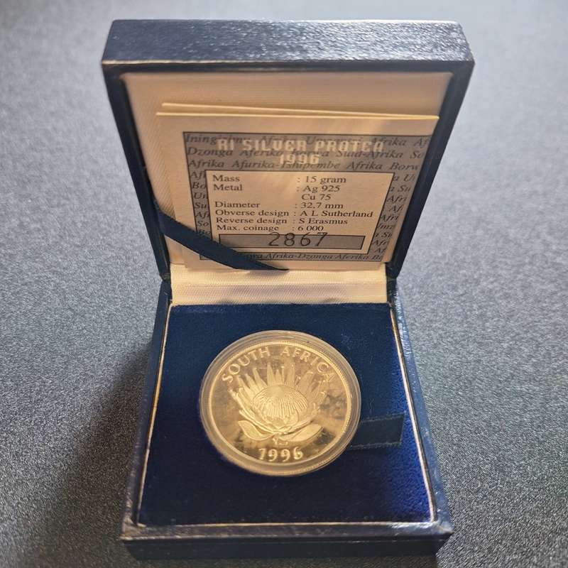 1 Rand South African Constitution Silver Coin 1996
