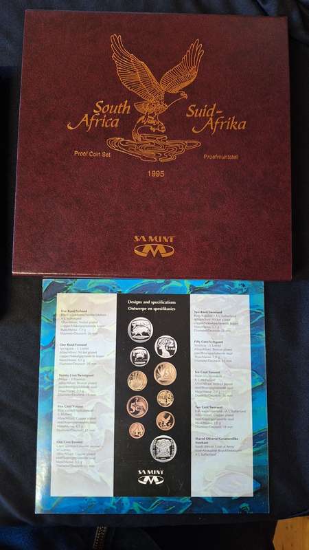 South Africa 1995 Proof Set in Box with COA - Mint Condition