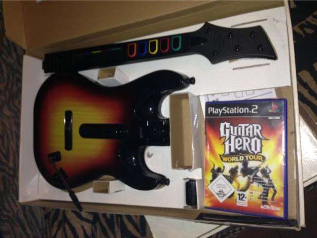 PS2 Guitar Hero guitar with game.