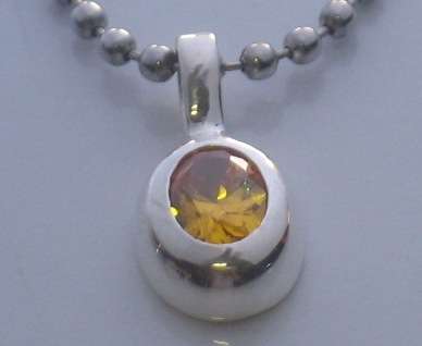 **** Citrine 8x6mm oval Pendant**** 925 Sterling Silver