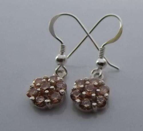 Cubic Zirconia Drop Earrings by Dazzling Jewellers. Sterling Silver