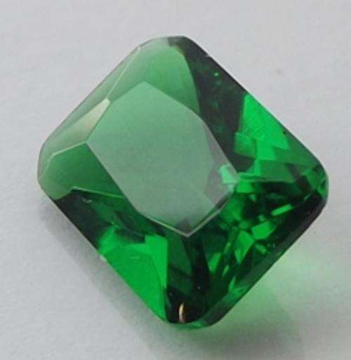 8x6mm Rectangular Synthetic Emerald by Dazzling Jewellers