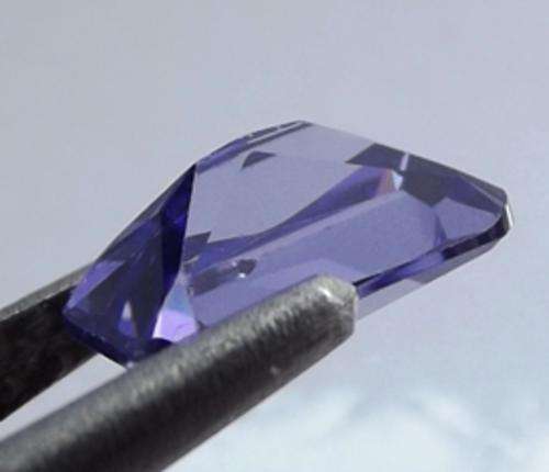 8x6mm Emerald cut Synthetic Tanzanite by Dazzling JEwellers