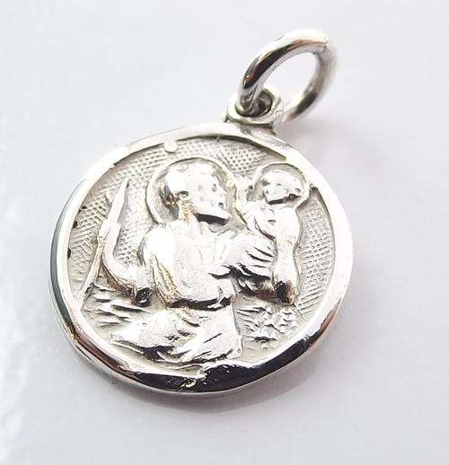 St Christopher Charm/Pendant by Dazzling Jewellers. Sterling Silver