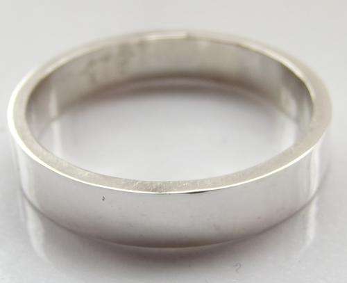 Size Z+3 Sterling Silver Plain Flat Top High Polish Commitment/Wedding Band by Dazzling Jewellers