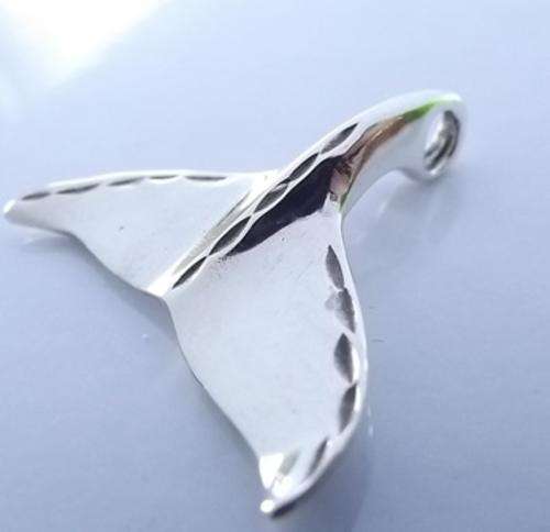 Whale Tail Pendant in sterling Silver by Dazzling Jewellers