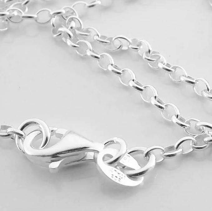 Rolo Belcher Chain. Sterling Silver. 55cm. 30 gauge