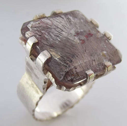 Hand-made Rutilated Quartz Ring by Dazzling Jewellers