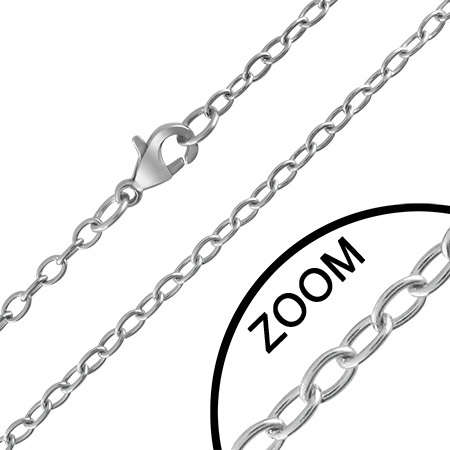 2.3mm, 55cm Oval Link Chain