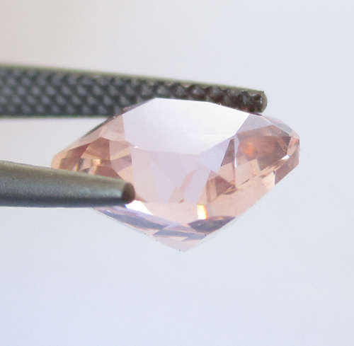 Morganite Nano (Lab Created), 8mm Cushion cut  Gem. BOBMOC8