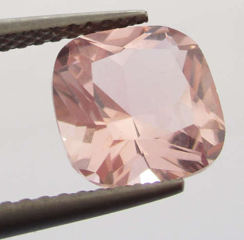 Morganite Nano (Lab Created), 8mm Cushion cut  Gem. BOBMOC8