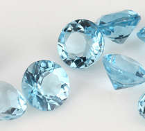Swiss-blue Blue Topaz, 4mm round