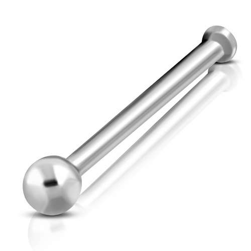 Nose Pin Piercing (0.62mm thick / 6mm long / 1.5mm ball / 0.80mm stopper)