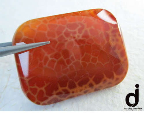 Fire Agate Bead: 101.70ct | 40.31 x 30.31mm