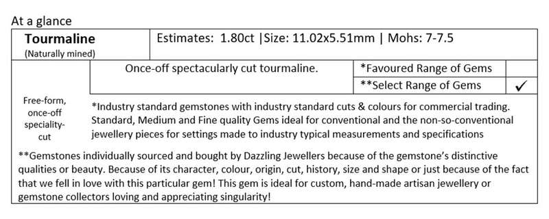 Pink Tourmaline | 1.80ct | 11.02mm x 5.51mm | Once-off hand-cut and polished | Retail: R3500