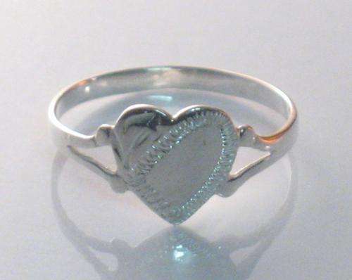 Heart Seal Ring in Sterling Silver by Dazzling Jewellers