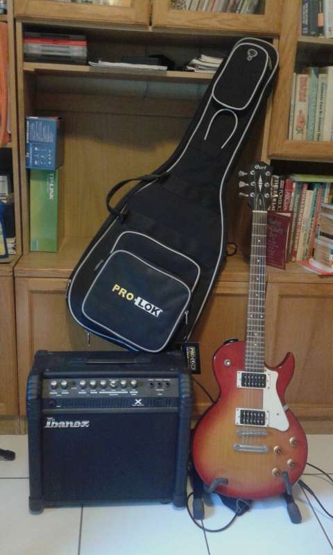 Cort Electric Guitar and Ibanez Amplifier