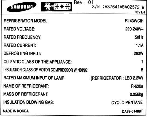Samsung RL48RWCIH 308L Capacity Bottom Freezer Refrigerator with Taller Water Dispenser
