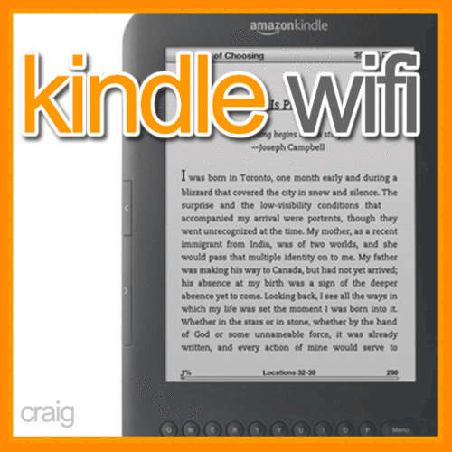 Amazon Kindle, Wi-Fi, Graphite with FREE SHIPPING