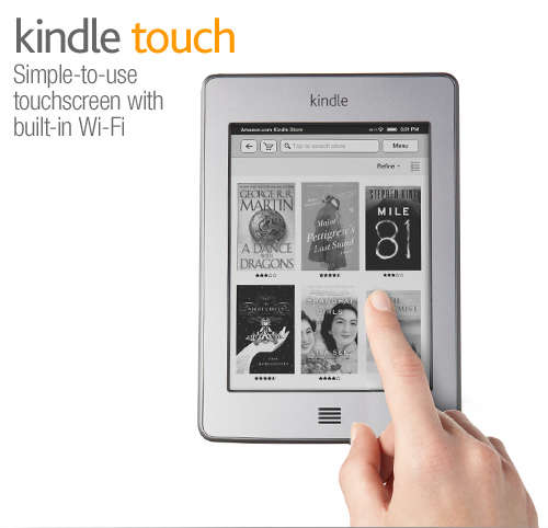 Amazon Kindle Touch + No Adverts + Wi-Fi + Free Shipping