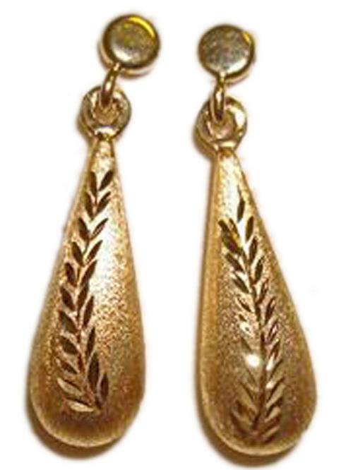 Stunning Solid Gold XL Fancy teardrop and stud