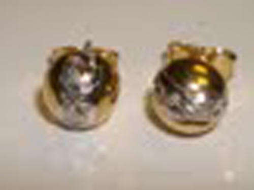 Gold on Silver Earrings