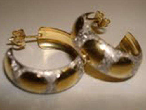 Gold on Silver Earrings
